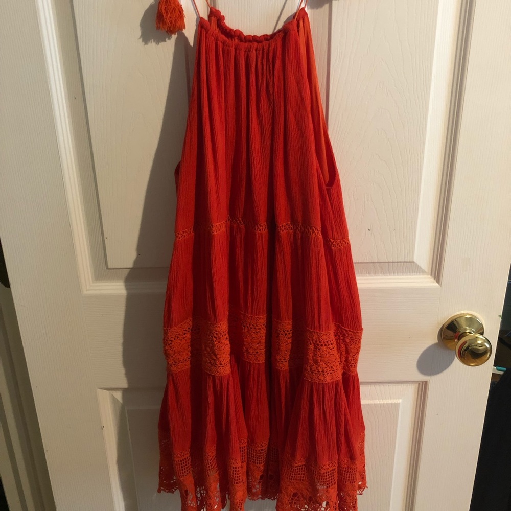 UO Kimchi Blue La Palma Crochet Inset Mini Dress - Picture 2 of 4